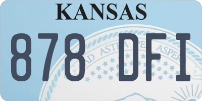 KS license plate 878DFI