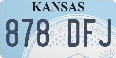 KS license plate 878DFJ