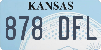 KS license plate 878DFL