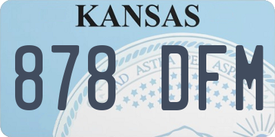 KS license plate 878DFM