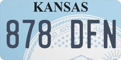 KS license plate 878DFN