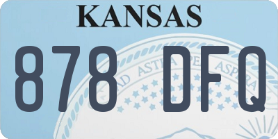 KS license plate 878DFQ