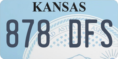 KS license plate 878DFS