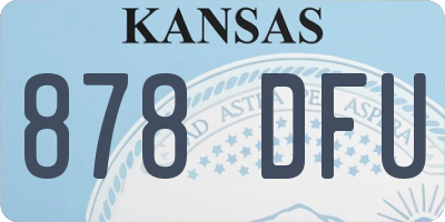 KS license plate 878DFU