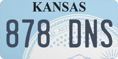 KS license plate 878DNS