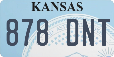 KS license plate 878DNT