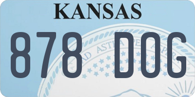KS license plate 878DOG