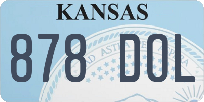 KS license plate 878DOL