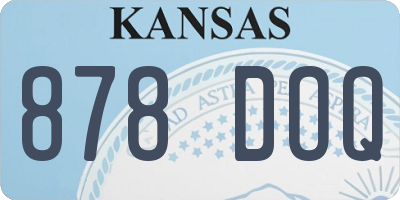 KS license plate 878DOQ