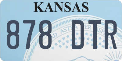 KS license plate 878DTR