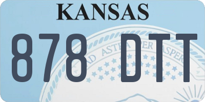 KS license plate 878DTT