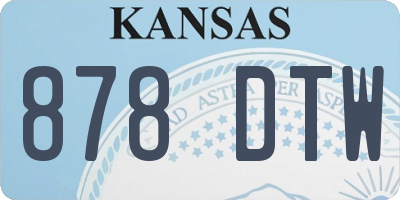 KS license plate 878DTW