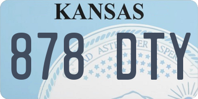 KS license plate 878DTY