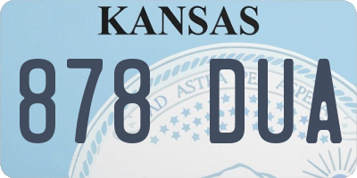 KS license plate 878DUA