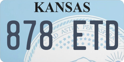 KS license plate 878ETD