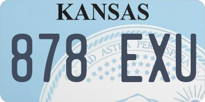 KS license plate 878EXU
