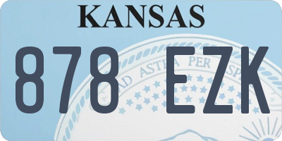 KS license plate 878EZK