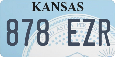 KS license plate 878EZR