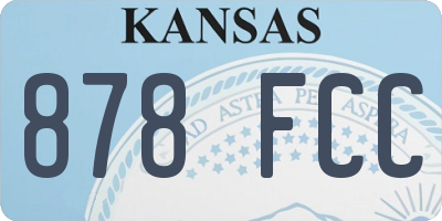 KS license plate 878FCC