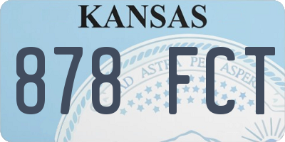 KS license plate 878FCT