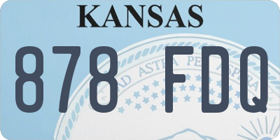 KS license plate 878FDQ