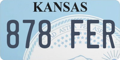 KS license plate 878FER