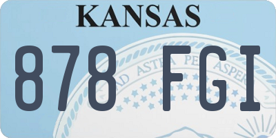 KS license plate 878FGI