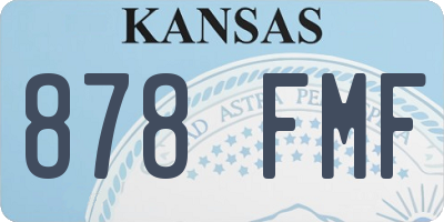 KS license plate 878FMF