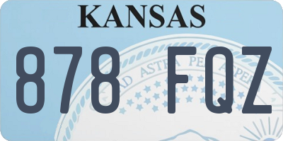 KS license plate 878FQZ