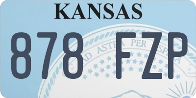 KS license plate 878FZP