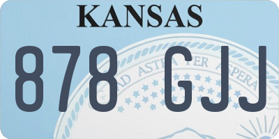 KS license plate 878GJJ