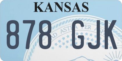 KS license plate 878GJK