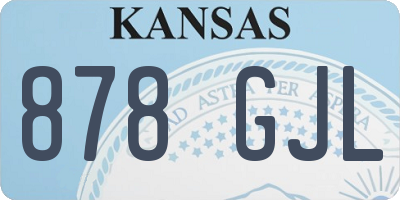 KS license plate 878GJL
