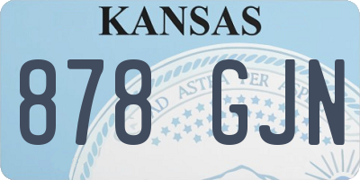 KS license plate 878GJN