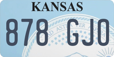 KS license plate 878GJO