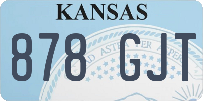 KS license plate 878GJT