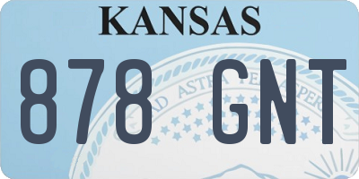 KS license plate 878GNT
