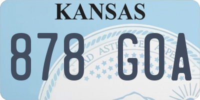 KS license plate 878GOA
