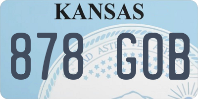 KS license plate 878GOB