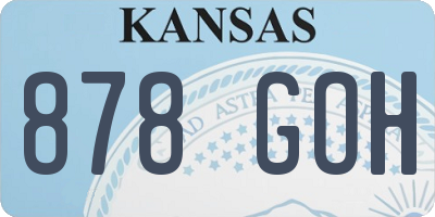 KS license plate 878GOH