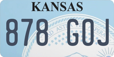 KS license plate 878GOJ