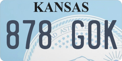KS license plate 878GOK