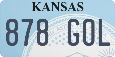 KS license plate 878GOL