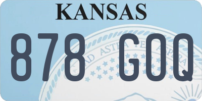 KS license plate 878GOQ