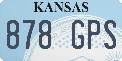 KS license plate 878GPS