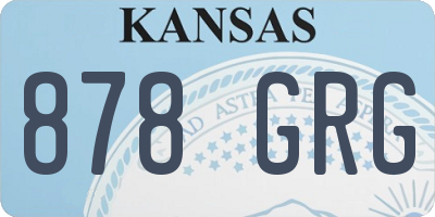 KS license plate 878GRG