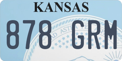 KS license plate 878GRM