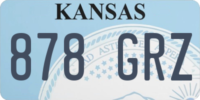 KS license plate 878GRZ