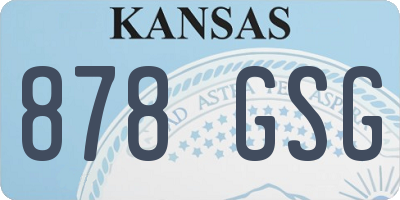 KS license plate 878GSG