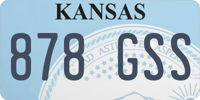 KS license plate 878GSS